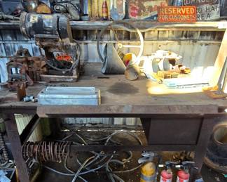 Iron Worktable - Fire Extinguishers - Vintage Signs