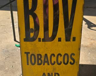 1903 BDV Tobacco Sign
