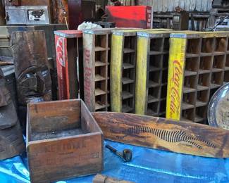 Vintage Skateboard - Coca Cola Crates - Dr. Pepper Crate - RC Crate - Handcarved Wooden Mask