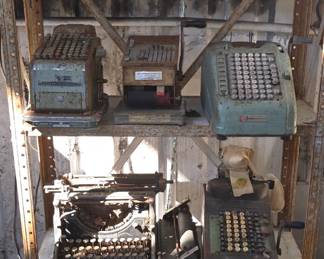 Antique Calculators - Adding Machines - Typewriters