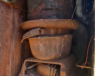 Pot Belly Cast Iron Stove - Yes inside Bus