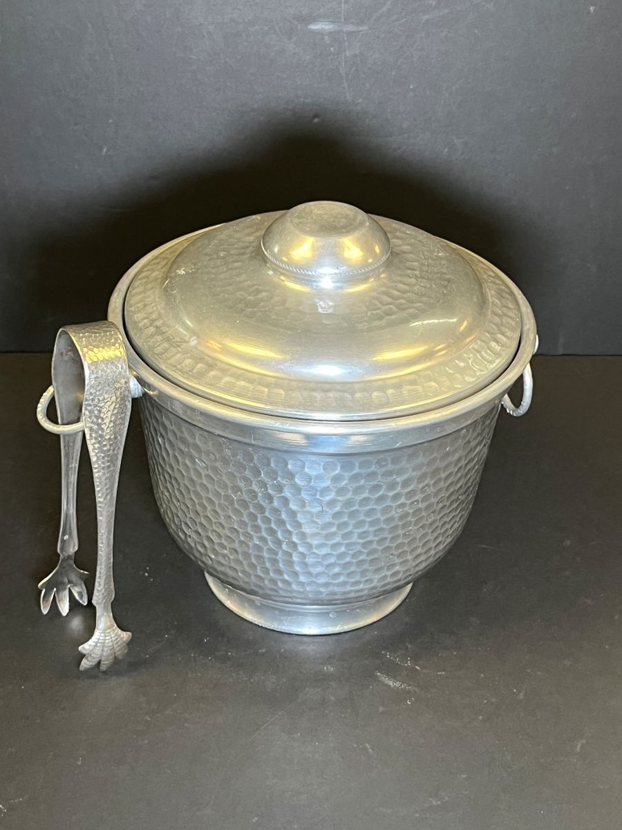 hammered aluminum ice bucket