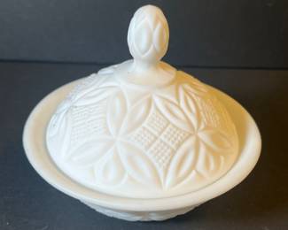 Imperial glass milk glass butter dish