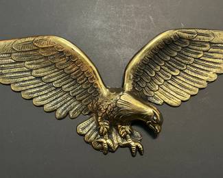 cast iron gold painted eagle