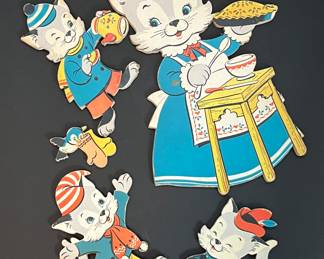 Cats and kittens vintage wall decor