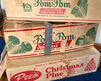 three 6 foot aluminum trees in mint condition