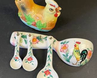 Rooster measuring spoon sets