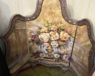 painted fireplace screen