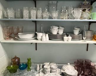 assorted glassware and china