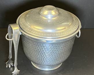 hammered aluminum ice bucket