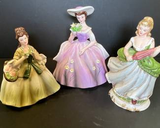 Porcelain lady planters