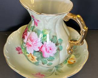 Lefton china washbowl and pitcher