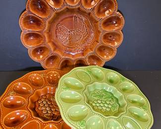 California pottery turkey egg tray