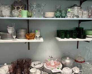 assorted glassware and china
