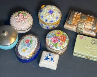 assorted pill boxes