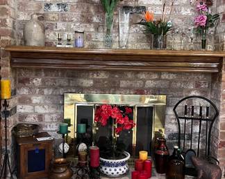 Vases  and decorative fireplace items