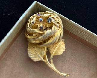 Vintage Rose Brooch 