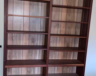 Large tall bookshelves, handmade one of a kind