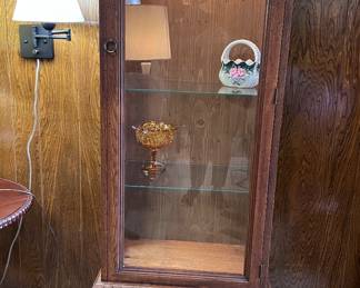 Vintage Decorative Lighted Curio Cabinet 