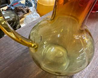 Amberina Art Glass Pitcher Vase