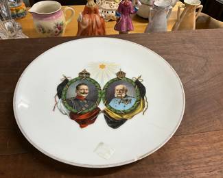 Germany Plate of Kaiser Wilhelm II & Emperor Franz Josef, WW1