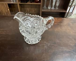 Imperial Glass Zippered Heart Pattern Creamer