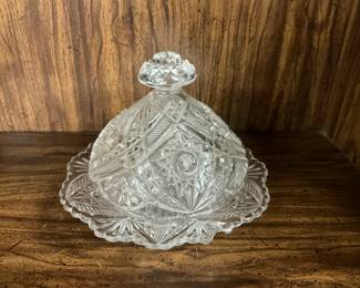 McKee Glass Lidded Butter Dish