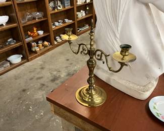 Brass 3 Arm Candelabra