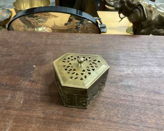 Brass Trinket Box or Potpourri Box