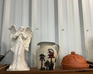 Angel Figurine - Home & Garden Party Pitcher - Terra Cotta Roaster