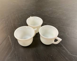Fire King White Milk Glass Espresso Cups