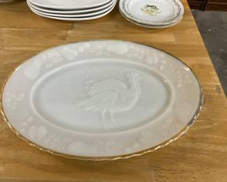 Anchor Hocking Oval White Serving Platter / Turkey Platter