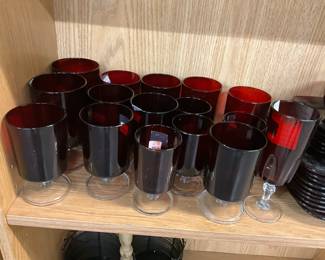 Luminarc Ruby Red Cordial or Juice Glasses
