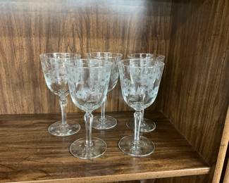 Libby Glass Glenmore Mid-Century Water Goblets