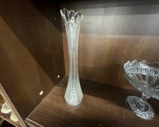 Clear Glass Swung Vase