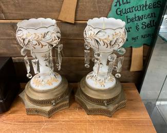 Bohemian Glass Luster Lamps