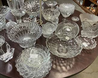 Fostoria, Libbey, Lennox and Other Brands of Clear Glass Items