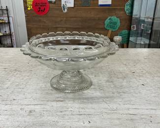 EAPG Clear Glass Compote