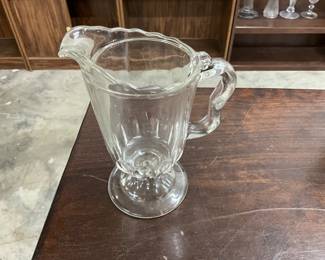 Bryce Bros Argent Rope Band Clear Footed Pitcher