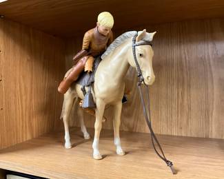 Marx Johnny West and Thunderbolt Action Figures
