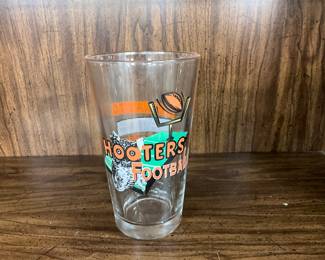 Hooters Football Pint Glass with Hooters Logo