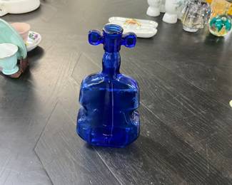Cobalt Blue Violin Shaped Bottle