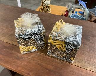 Animal Print Candles