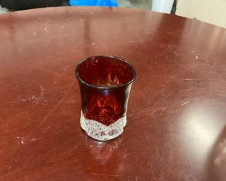 Ruby Red to Clear Flash Glass Tumber