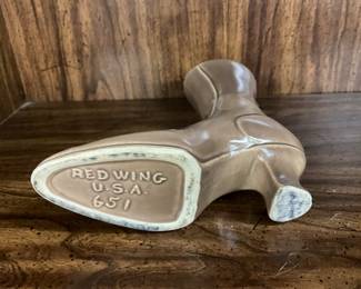 Vintage redwing USA Pottery boot planter