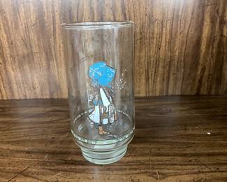 Holly Hobbie glass from 1970s