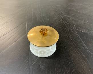 Milk Glass Trinket Box