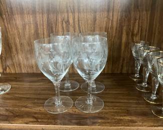 Princess House Heritage Crystal Wine Glasses