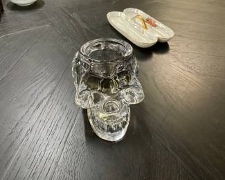 Diamond Star Corp Crystal Skull Votive Candle Holder