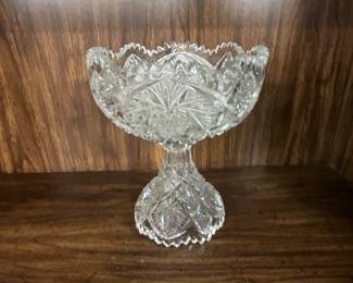 American Brilliant Cut Glass Compote